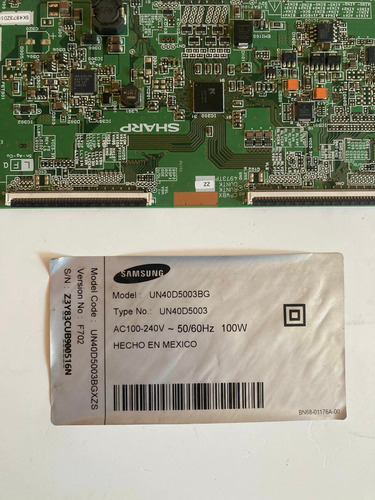Tarjeta Placa Tcon T-con O T Con Para Samsung Un40d5003bg (Usado)