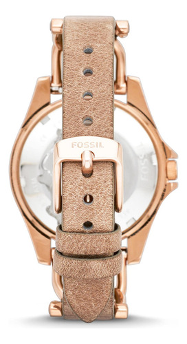 Relógio Fossil Riley Es3466 Feminino Em Couro De Aço Inoxidá