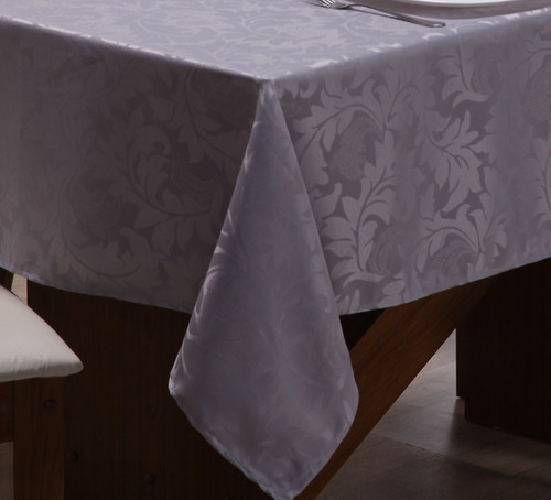Toalha De Mesa Retangular Grande Jacquard Luxuosa 10 Lugares