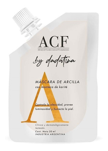 Mascara Facial Arcilla Acf By Dadatina Tipo de piel Todo tipo de piel