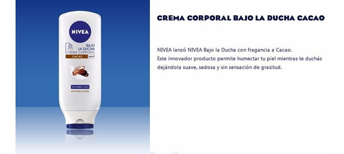 Crema Nivea Bajo La Ducha Cacao Piel Normal A Seca 250ml