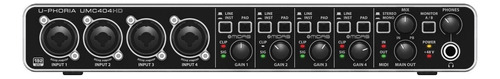 Placa Interface De Audio Behringer U-phoria Umc404 Hd