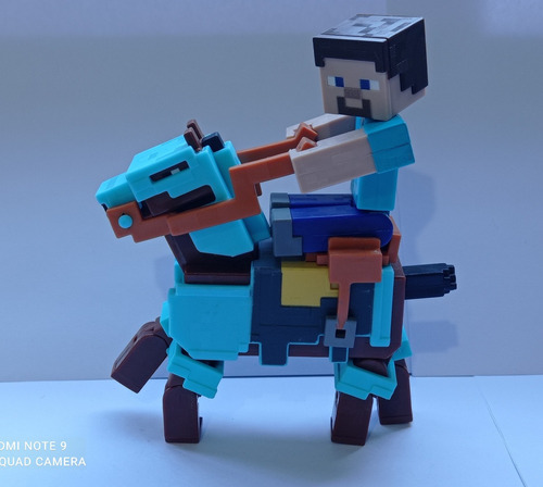 Figura Minecraft - Steve And Armored Horse - Mattel