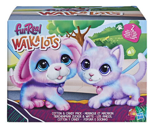 Pacote Furreal Walkalots Big Wags com 2 brinquedos de algodão