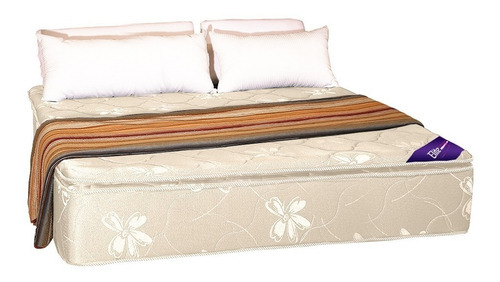 Colchon Queen Size Espuma Alta Densidad - 35 Kg Doble Pillow Color Blanco