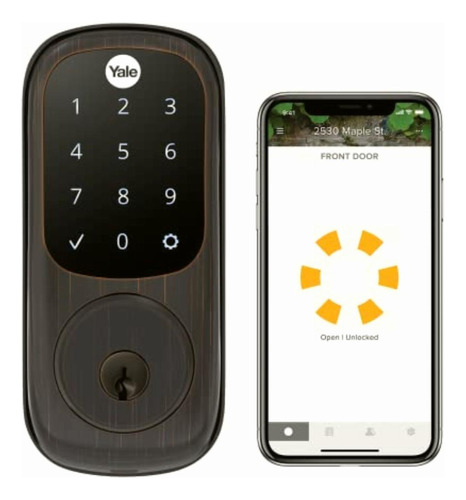 Yale Assure Lock Cerradura Con Teclado Wifi Color Bronce