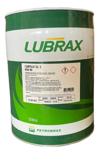 Aceite Lubrax 80w90 Gl5 20l Auto/camioneta/camion