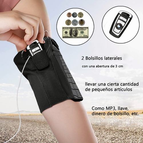 Imagen 8 de 10 de Brazalete Deportivo Para Teléfono Con Bolsa Para Llaves(l)