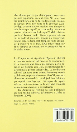¿Qué es el tiempo? de Agustin de Hipona Edición bilingue y traducción de Agustín Corti Editorial Trotta