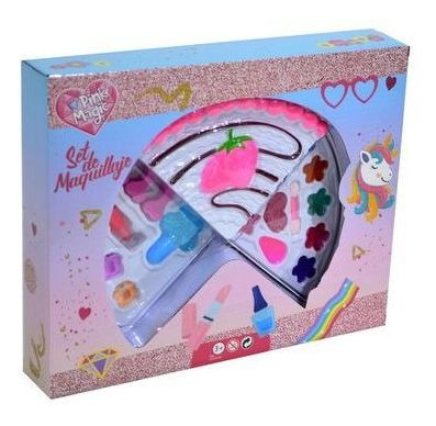 Set De Maquillaje Infantil En Caja 28x23cm Pink Magic | MercadoLibre