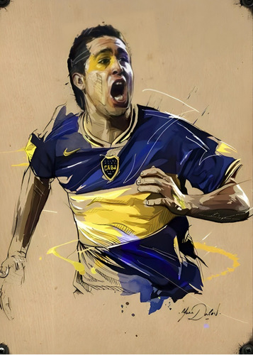 Póster Juan Roman Riquelme Autoadhesivo 60x42cm #275