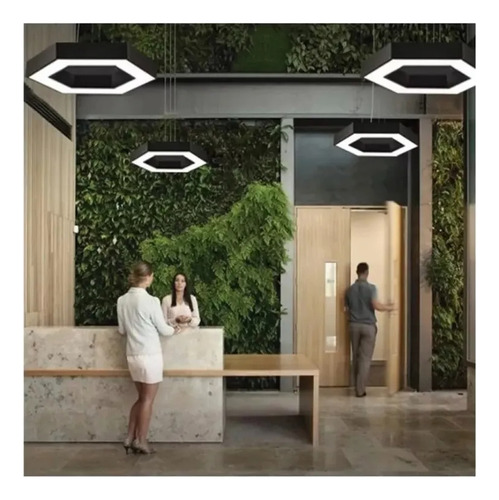 Lámpara Led Colgante Redonda Moderna 60cm 36w Luz Fría