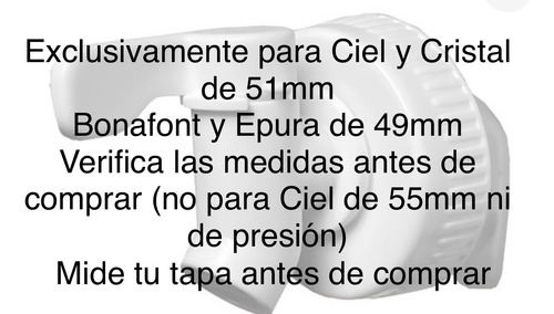 3pz Tapa Válvula, Llave, Para Garrafón Y Porta Garrafón
