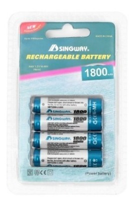 Pilas Aaa Recargables Blister 4 1800 Mha Excelente Calidad
