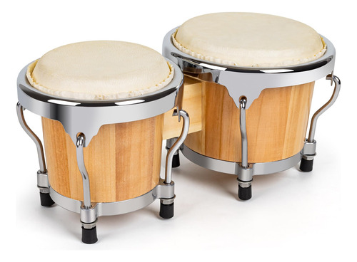 Lyumengg Bongo Drums De 4 Y 5 Pulgadas Para Principiantes, J