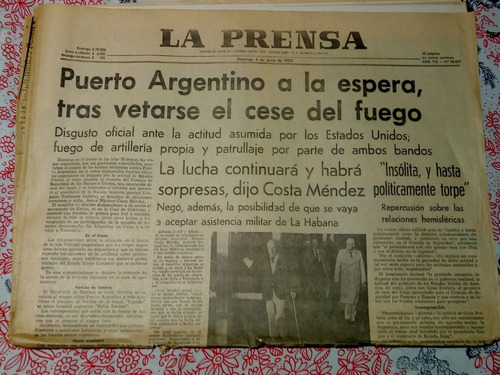Diario La Prensa 05 Y 07 De Junio De 1982 - Zona Vte. Lopez