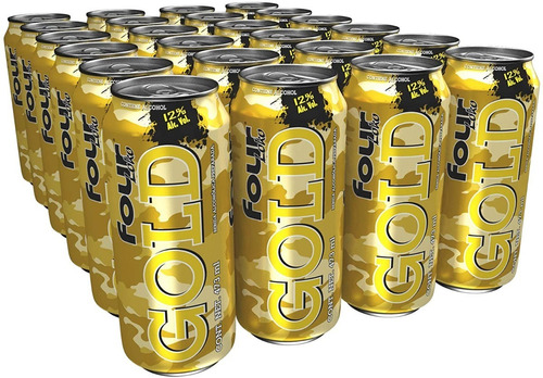 Caja Bebida Alcohólica Preparada Four Loko Gold 24 Piezas