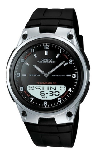 Reloj Casio Collection Aw-80 Analógico-digital Fondo Negro