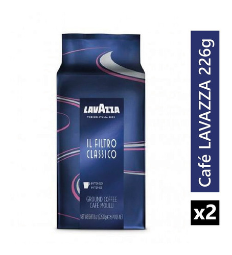 Café Grano Molido Lavazza 226g Il Filtro Classico X2 U