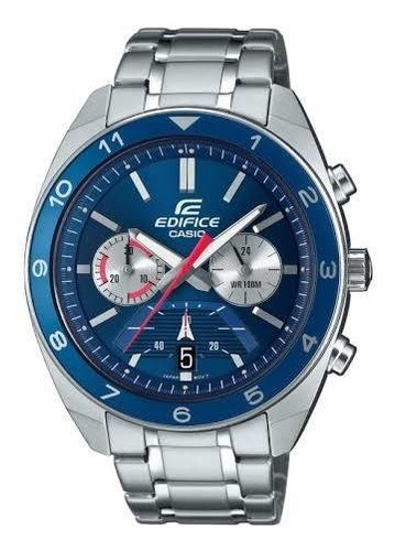 Reloj Casio Edifice Modelo Efv-590 Carátula Azul