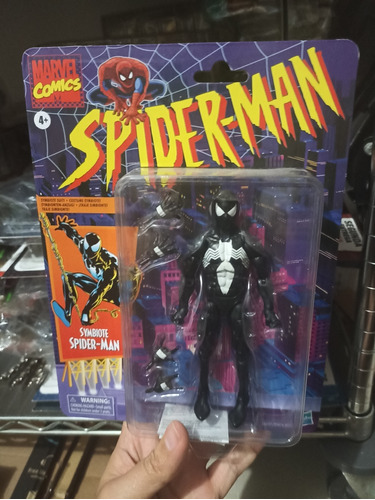 Black Suit Symbiote Spiderman Retro Hasbro Marvel Legends 