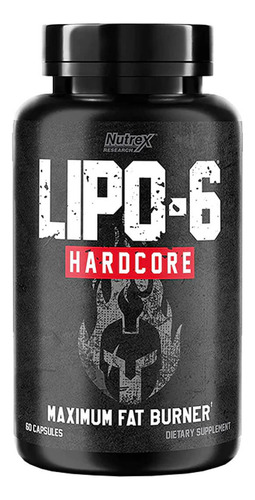 Lipo 6 Hardcore (60 Capsulas) Nutrex Sabor Sin Sabor