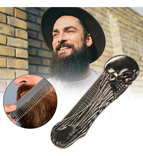 Peine Plegable Para Barba, Peine De Bolsillo Con Plata