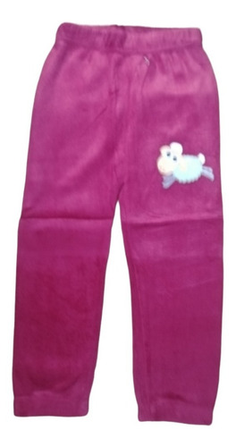 Calza Niña Polar Elasticado Forrada Lindos Diseños
