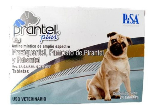 Desparasitante Perro Chico Gato Prantel Plus Toy 24tab 2.5kg