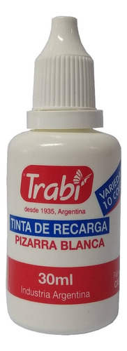 Tinta Recarga Marcadores Pizarra Trabi Color Rojo