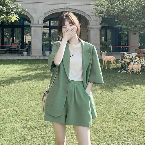 Traje Casual Para Mujer, Conjunto De Chaqueta Y Pantalones C