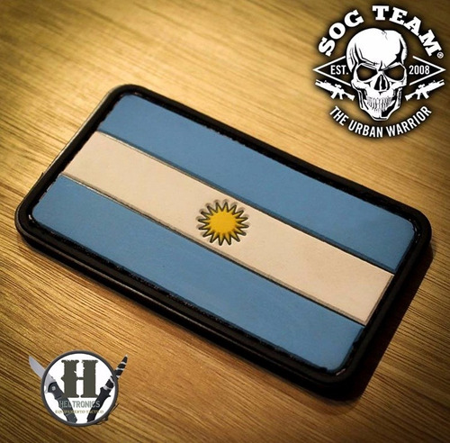 Parche Pvc Bandera Argentina Classic Abrojo