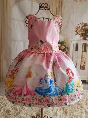 Vestido Temático Infantil Princesas