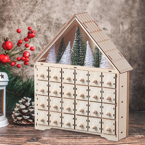 Calendario De Adviento De 24 Días, Decoración Decorada 24