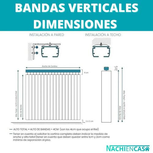 Bandas Verticales Black Out De 155x210 Ventana 150x2 Cortina