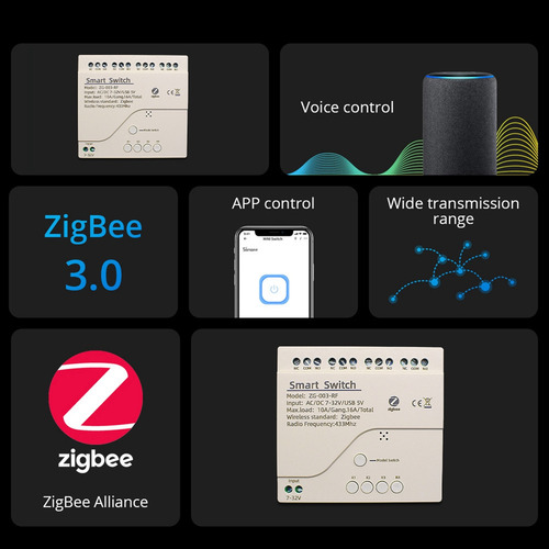 Módulo De Conmutación Inteligente Tuya Zigbee De 4 Canales R