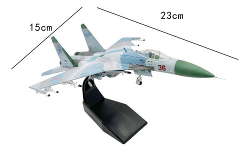 ' Aeronave Su 27 Modelo De Liga Fundida Escala 1/100 Para