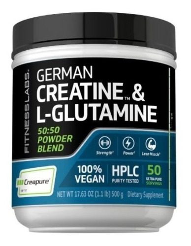German Monohidrato De Creatina Creapure & L-glutamina En Pol