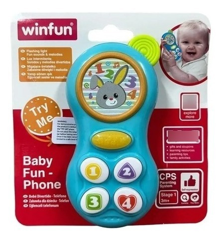 Mi Primer Telefono Celular Infantil Con Sonido Win Fun 