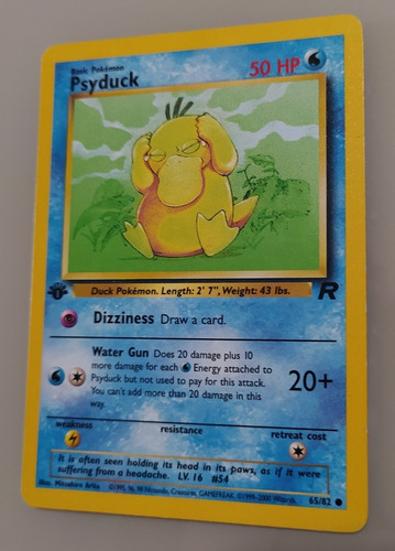 Card Psyduck 65/82 Pokemon Rara (Usado)