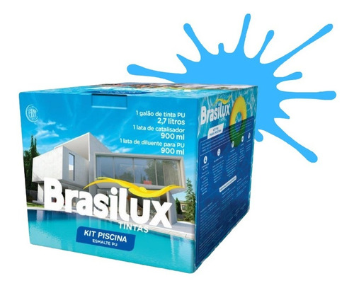 Tinta Para Piscina Azul Esmalte Pu Pinta Fibra - Brasilux