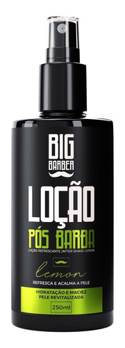 Loção Pós Barba Big Barber 250ml Lemon Spray Pele Sensível