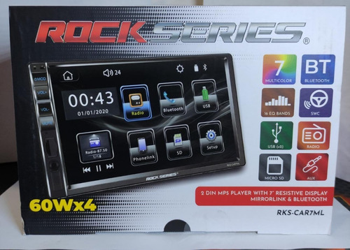 Autoestereo Pantalla Rock Series Rks-car7ml Carplay Android