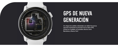Reloj Deportivo Gps Coros Pace 3 Malla Nylon Ink Gris Nylon Ink Negro Negro