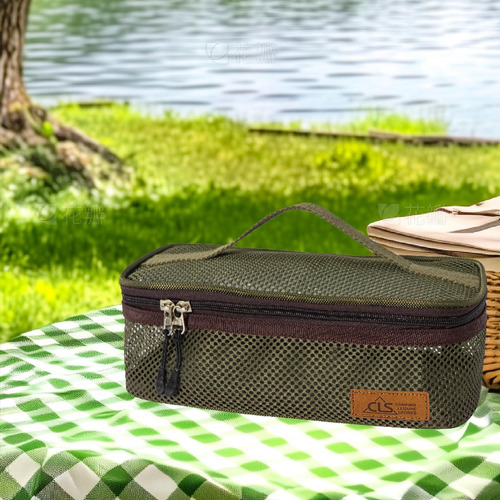 Bolsa Organizadora De Viaje Para Utensilios Verde Profundo