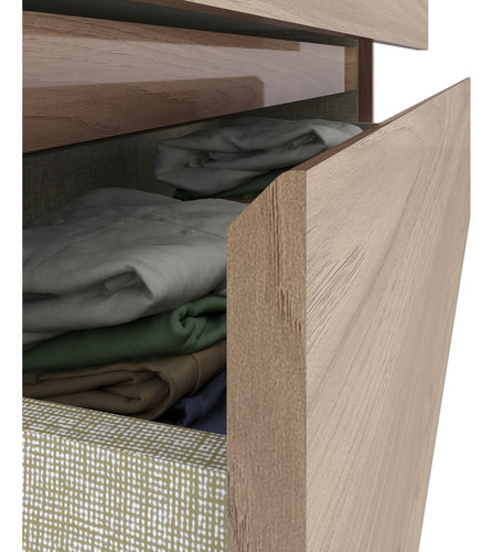 Cômoda 5 Gavetas Madison Casa 812 Cor Jequitibá