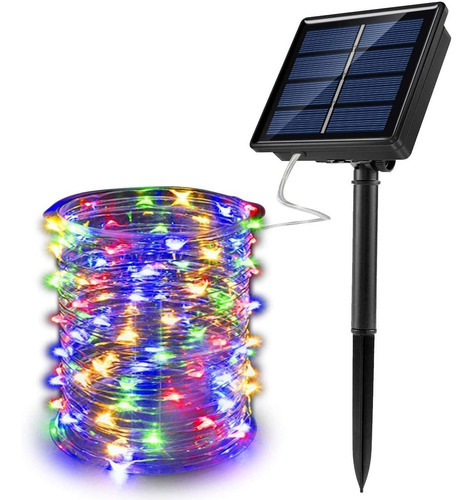 Guirnaldas Luces Solar 32m Multicolor Decoracion De Navidad