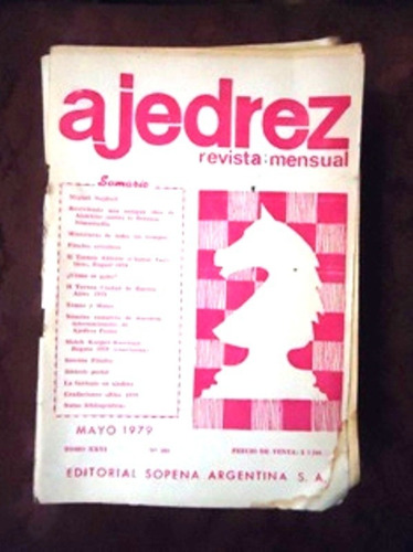 Revista Mensual Ajedrez  Nº 301 - Mayo - 1979