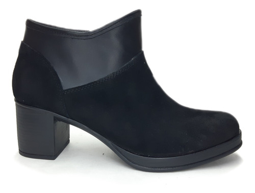 Botas Botinetas Cuero Mujer Plataforma Tacón Livianas Moda