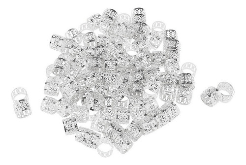 Trenza Y Aros Para El Cabello Plata .
